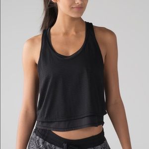 Lululemon Black 2-in-1 Lean In Tank Size 6